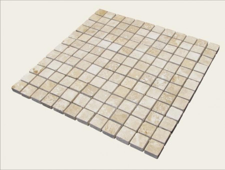 Мозаика Травертин Классический 23х23мм полированная поверхность